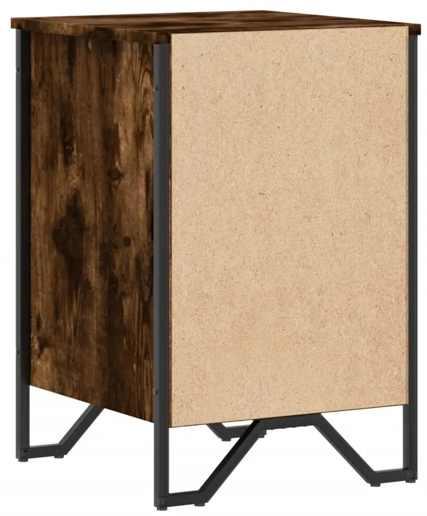 vidaXL Κομοδίνο Καπνιστή Δρυς 40x41x60 εκ. από Επεξεργασμένο Ξύλο