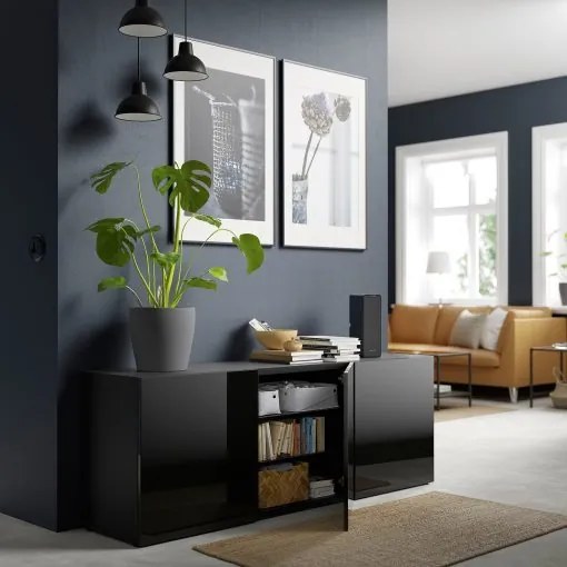 BESTÅ σύνθεση αποθήκευσης με πόρτες, 180x42x65 cm 293.249.85