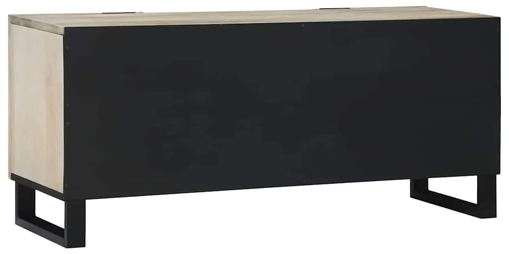 vidaXL Ντουλάπι TV Λευκό 105 x 33 x 46 εκ. Μασίφ ξύλο μάνγκο