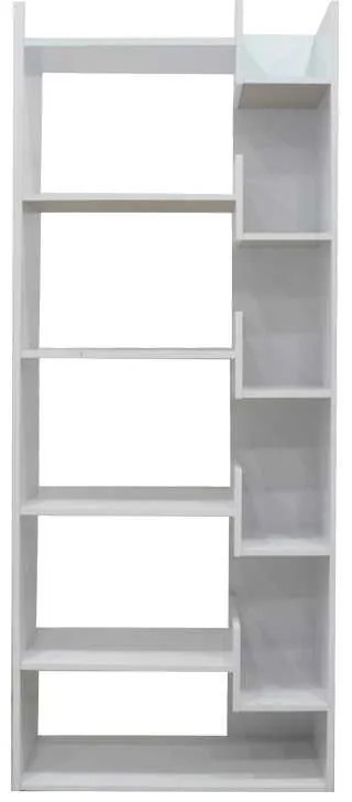 Βιβλιοθήκη Naya pakoworld σε λευκή απόχρωση 72x30x182.5εκ
