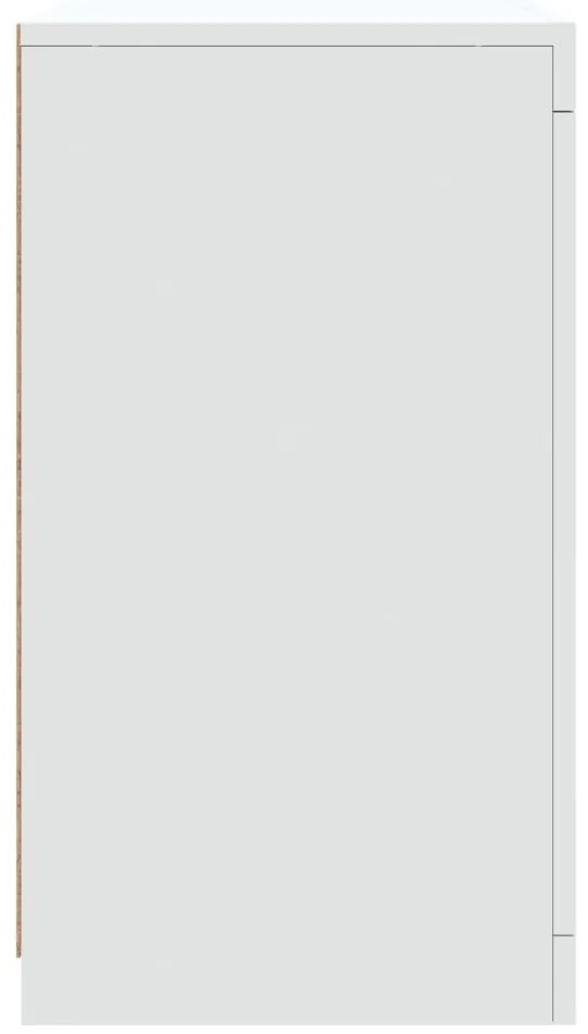 vidaXL Μπουφές με Φώτα LED Λευκός 202 x 37 x 67 εκ.