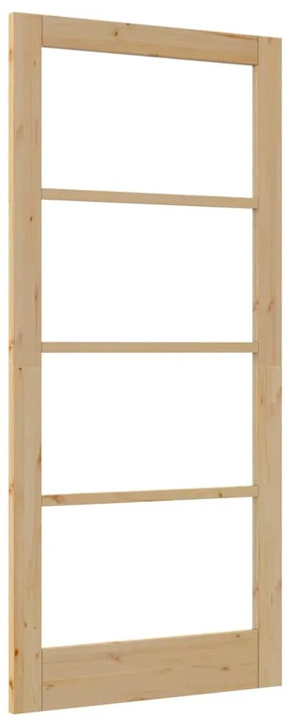 vidaXL Εσωτερική Πόρτα με Γυαλί Καφέ 93 x 202 cm