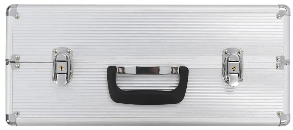 vidaXL Εργαλειοθήκη 47x36x20 εκ. Ασημί Αλουμινίου