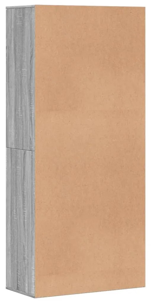 vidaXL Παπουτσοθήκη Γκρι Sonoma 80x39x178 εκ. από Επεξεργασμένο Ξύλο