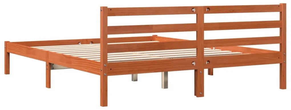 vidaXL Σκελετός Κρεβ. Χωρίς Στρώμα Καφέ Κεριού 180x200 εκ Μασίφ Πεύκο