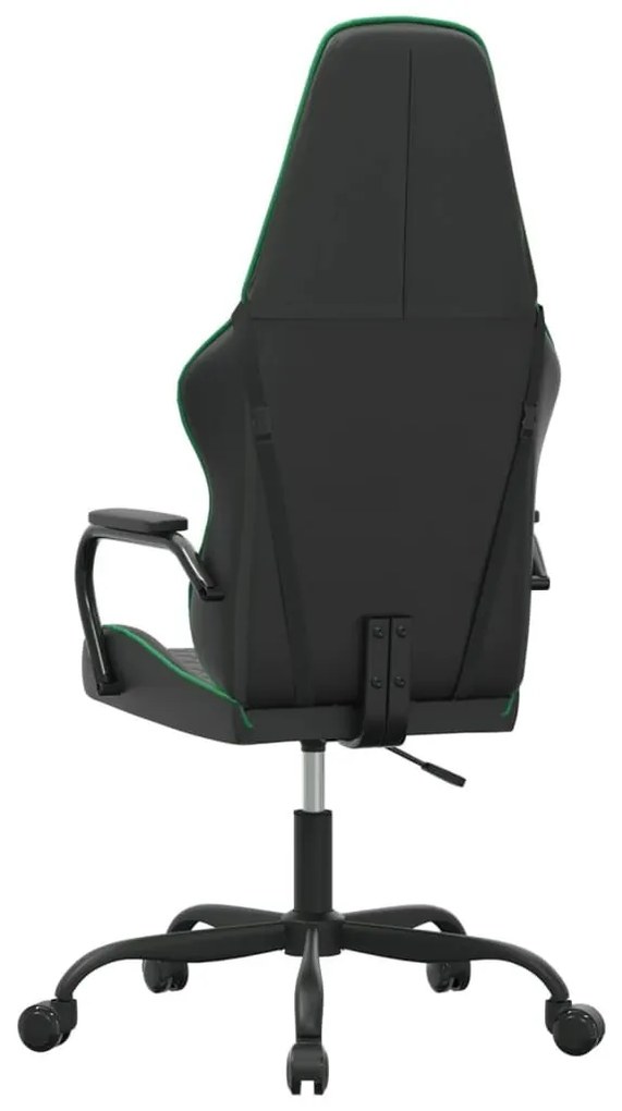 Καρέκλα Gaming Μασάζ Πράσινο και Μαύρο από Συνθετικό Δέρμα - Πράσινο
