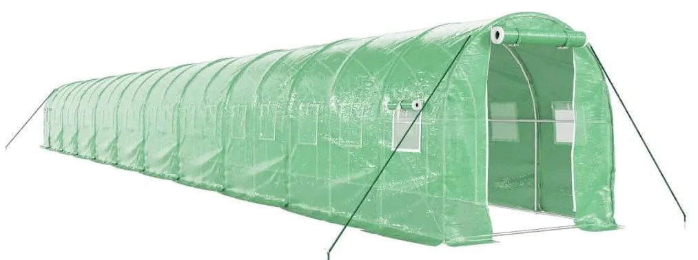 Θερμοκήπιο με Ατσάλινο Πλαίσιο Πράσινο 40 μ² 20 x 2 x 2 μ. - Πράσινο