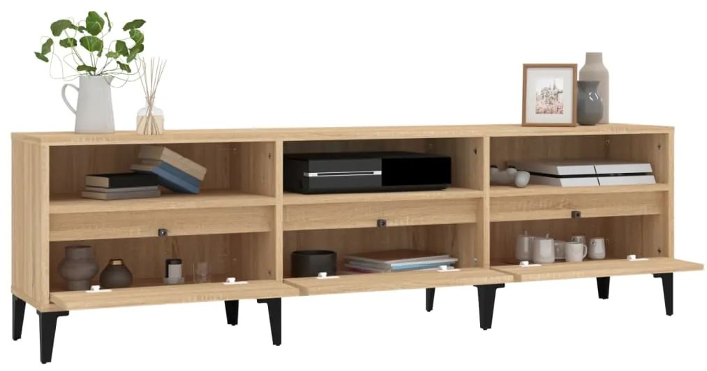 vidaXL Έπιπλο Τηλεόρασης Sonoma Δρυς 150x30x44,5 εκ. Επεξ. Ξύλο