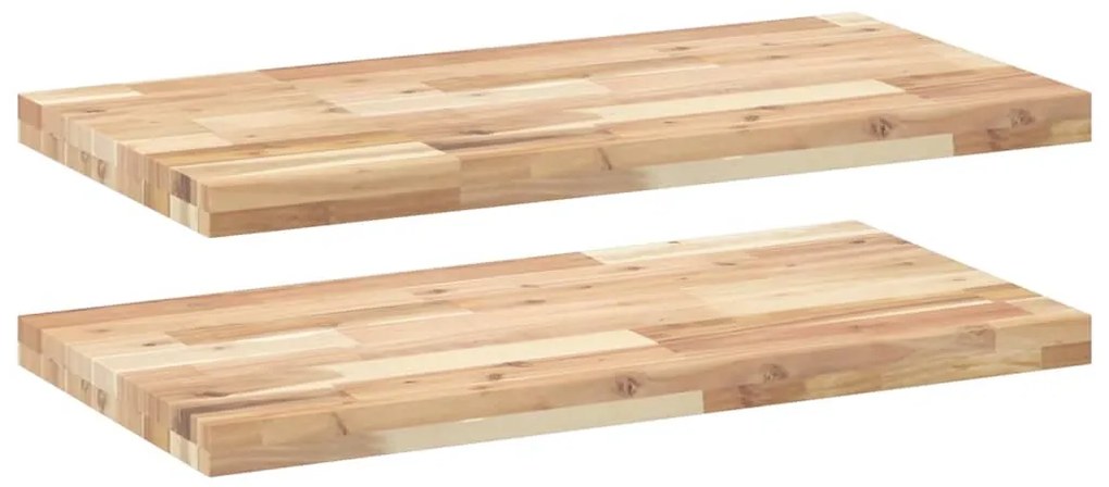 vidaXL Ράφια Κρεμαστά 2 Τεμ. 60x40x4εκ. Ακατέργαστο Μασίφ Ξύλο Ακακίας