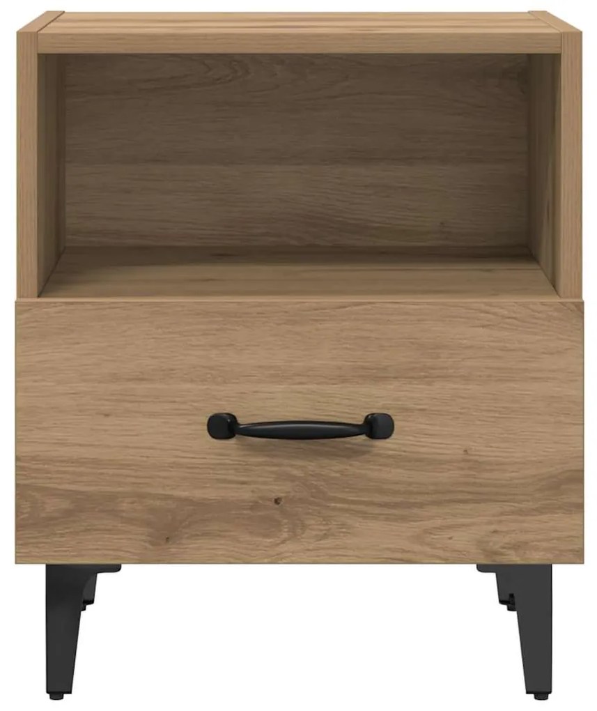 vidaXL Κομοδίνο artisan δρυς 40 x 35 x 47.5 εκ Επεξεργασμένο ξύλο