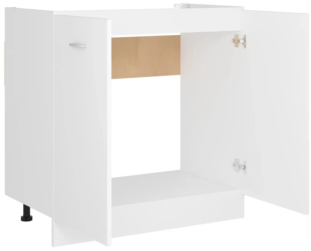 vidaXL Ντουλάπι Νεροχύτη Lyon Λευκό 80x46x81,5 εκ. Επεξ. Ξύλο