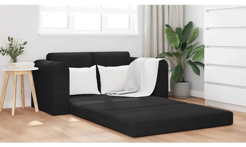 vidaXL Κρεβάτι καναπές Μαύρο 148 x 71 x 83 εκ. Βελούδο