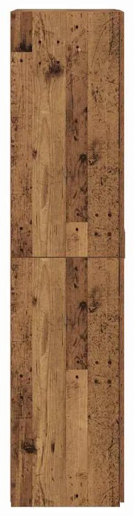 vidaXL Highboard 2 pcs Παλιό ξύλο 80 x 42 x 185 εκ