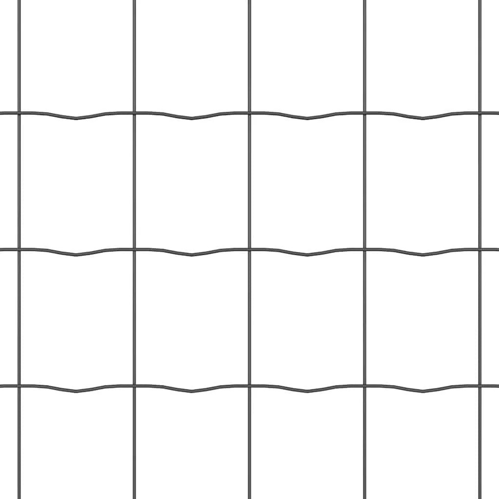 vidaXL Φράχτης Εuro Μαύρο 1.6 x 10 m Σίδηρος με επικάλυψη PVC