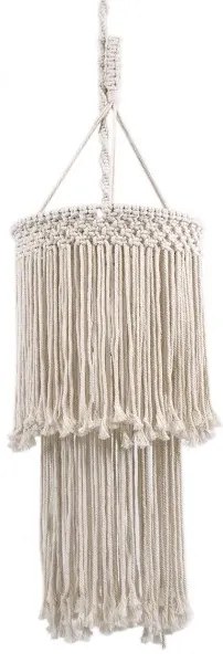 Macrame Κρεμαστό Φωτιστικό Οροφής ZAMBIA Φ30 E27 Μπεζ 36208 Globostar-36208-Μπεζ 36208