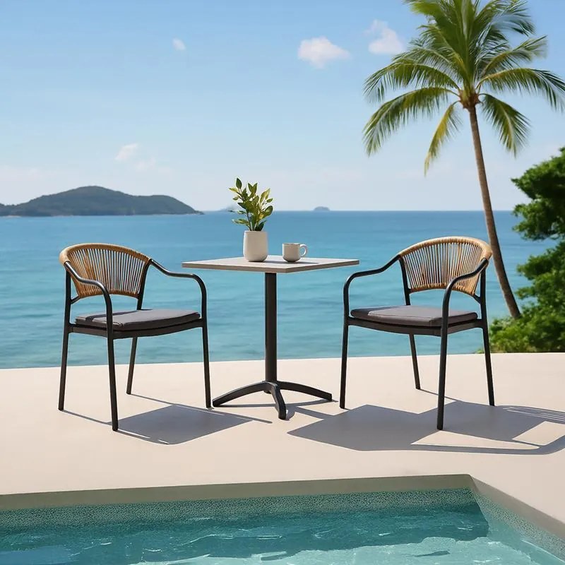 Καρέκλα FL2100 Fylliana Μεταλλική Γκρί 55x61x85 εκ. 55x61x85 εκ.