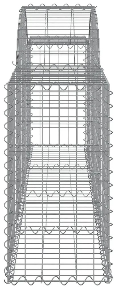 vidaXL Συρματοκιβώτια Τοξωτά 5 τεμ. 200x30x60/80 εκ. Γαλβαν. Ατσάλι