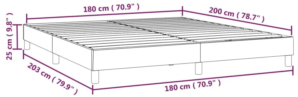 Σκελετός Κρεβατιού Χωρίς Στρώμα Πράσινο 180x200 εκ. Υφασμάτινο - Πράσινο