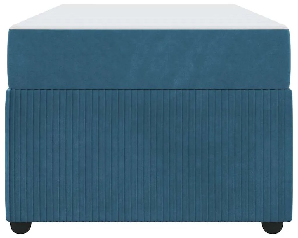 vidaXL Σκελετός κρεβατιού με στρώμα Μπλε 100 x 200 cm Βελούδο