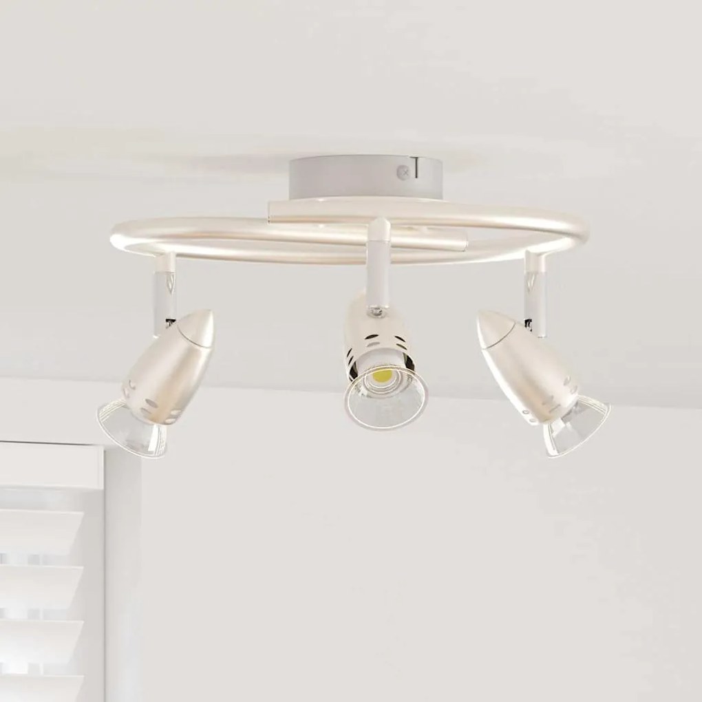 vidaXL Σποτ οροφής Ματ νικέλ 25 x 24 x 12 εκ Ατσάλι