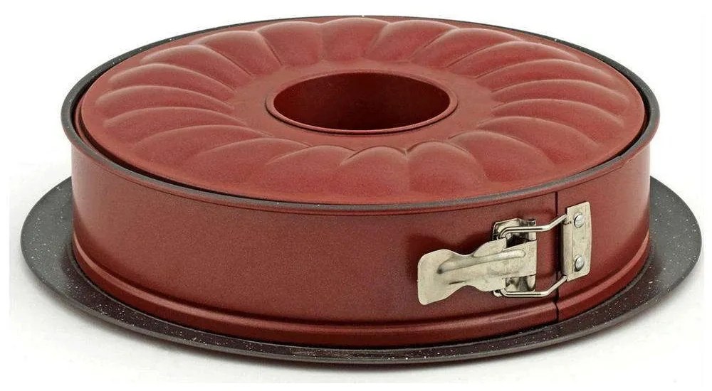 Φόρμα με Αποσπώμενη Βάση Iris Granite (Σετ 3Τμχ) Φ28cm Red Keystone Aluminium