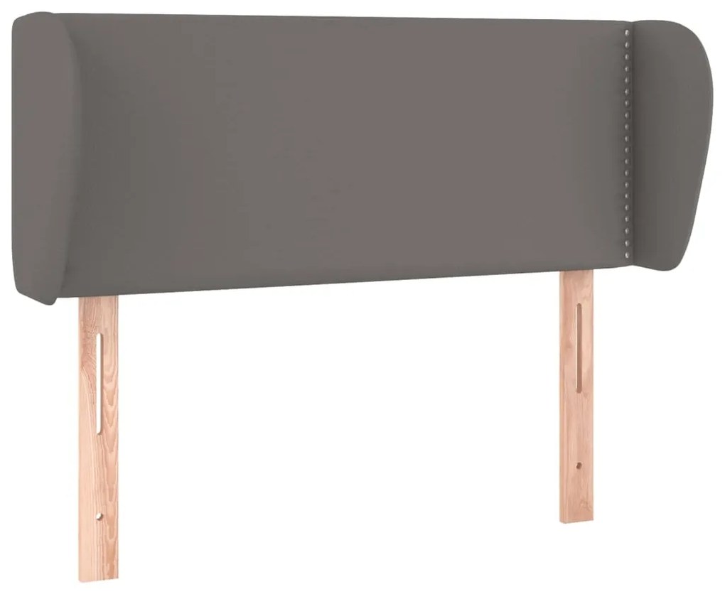 vidaXL Κεφαλάρι με Πτερύγια Γκρι 83x23x78/88 εκ. Συνθετικό Δέρμα