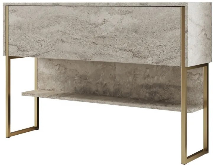 Μπουφές Luxe Megapap χρώμα travertine - χρυσό 120x30x80εκ.