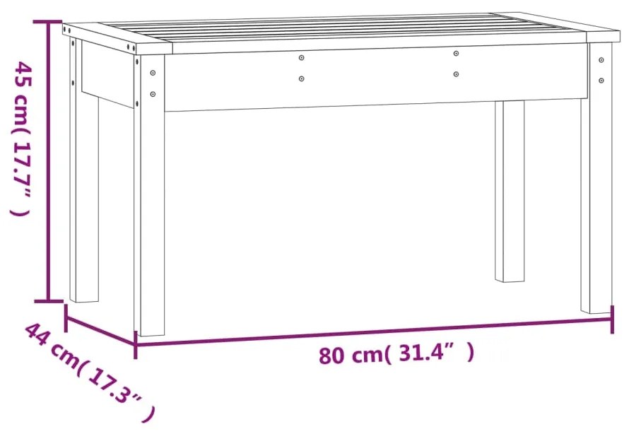 ΠΑΓΚΑΚΙ ΚΗΠΟΥ ΜΑΥΡΟ 80X44X45 ΕΚ. ΑΠΟ ΜΑΣΙΦ ΞΥΛΟ ΠΕΥΚΟΥ 824001