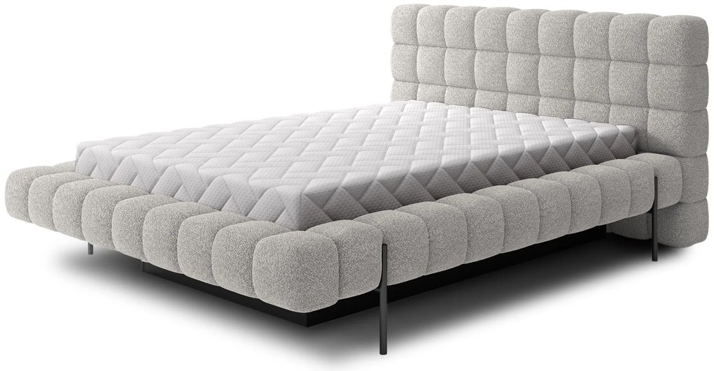 Επενδυμένο κρεβάτι Cloud-Gkri Anoixto-160 x 200 - 204.00Χ244.00Χ106.00cm