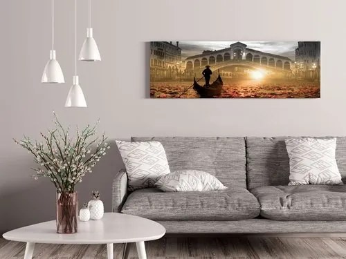 Πίνακας - Magic Venice (1 Part) Narrow Orange - 120x40