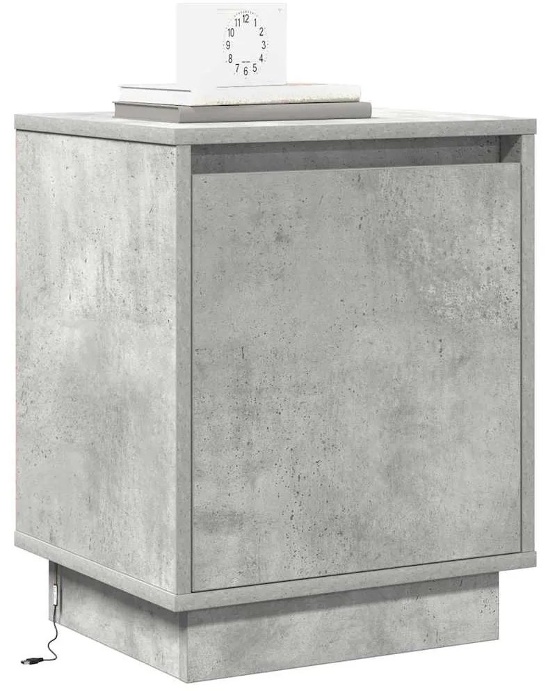 vidaXL Κομοδίνο με Γκρι σκυροδέματος 39 x 34.5 x 50 εκ.
