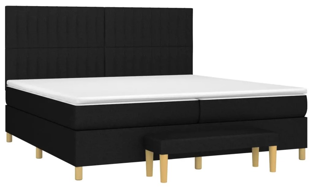 ΚΡΕΒΑΤΙ BOXSPRING ΜΕ ΣΤΡΩΜΑ ΜΑΥΡΟ 200X200 ΕΚ. ΥΦΑΣΜΑΤΙΝΟ 3137343