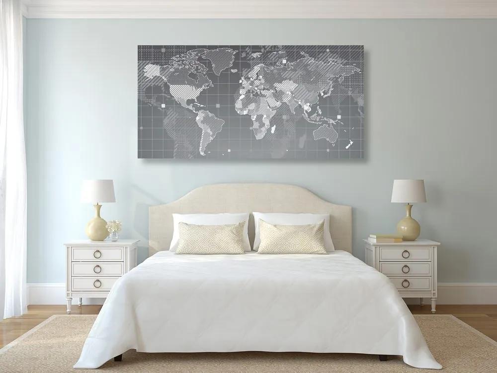 Εικόνα στον παγκόσμιο χάρτη που εκκολάπτεται από φελλό - 100x50  flags