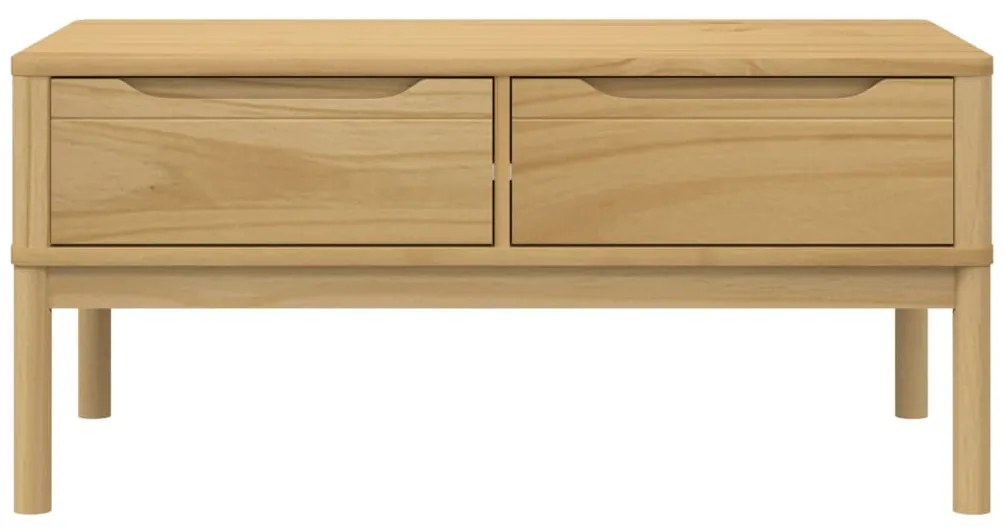 vidaXL Τραπεζάκι Σαλονιού FLORO Καφέ Κεριού 99x55,5x45 εκ. Μασίφ Πεύκο