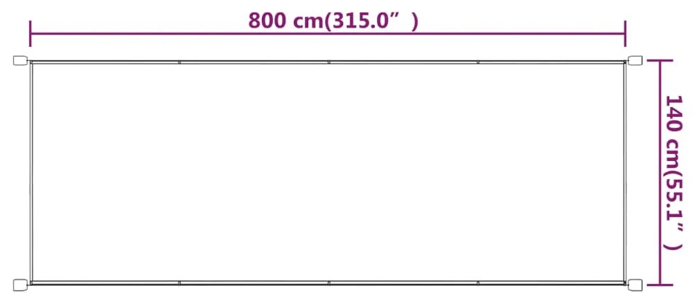 vidaXL Τέντα Κάθετη Μπλε 140 x 800 εκ. από Ύφασμα Oxford