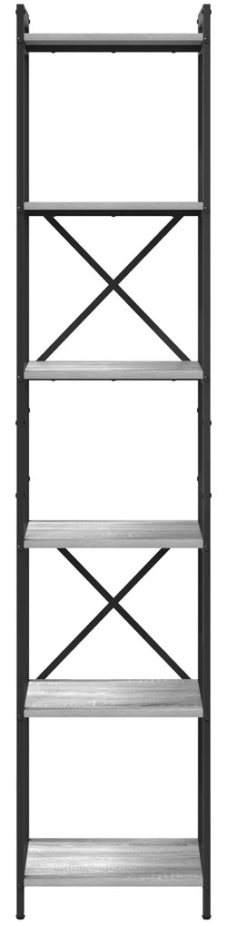 vidaXL Βιβλιοθήκη Γκρι sonoma 40 x 30 x 188 εκ Επεξεργασμένο ξύλο