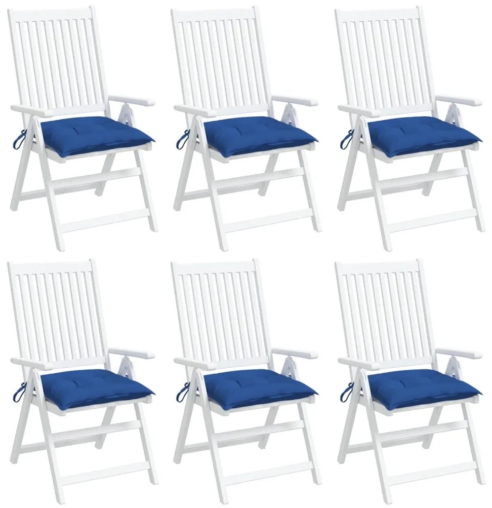 vidaXL Μαξιλάρια Καρέκλας Κήπου 6 τεμ. Μπλε 50x50x7 εκ. Oxford Ύφασμα