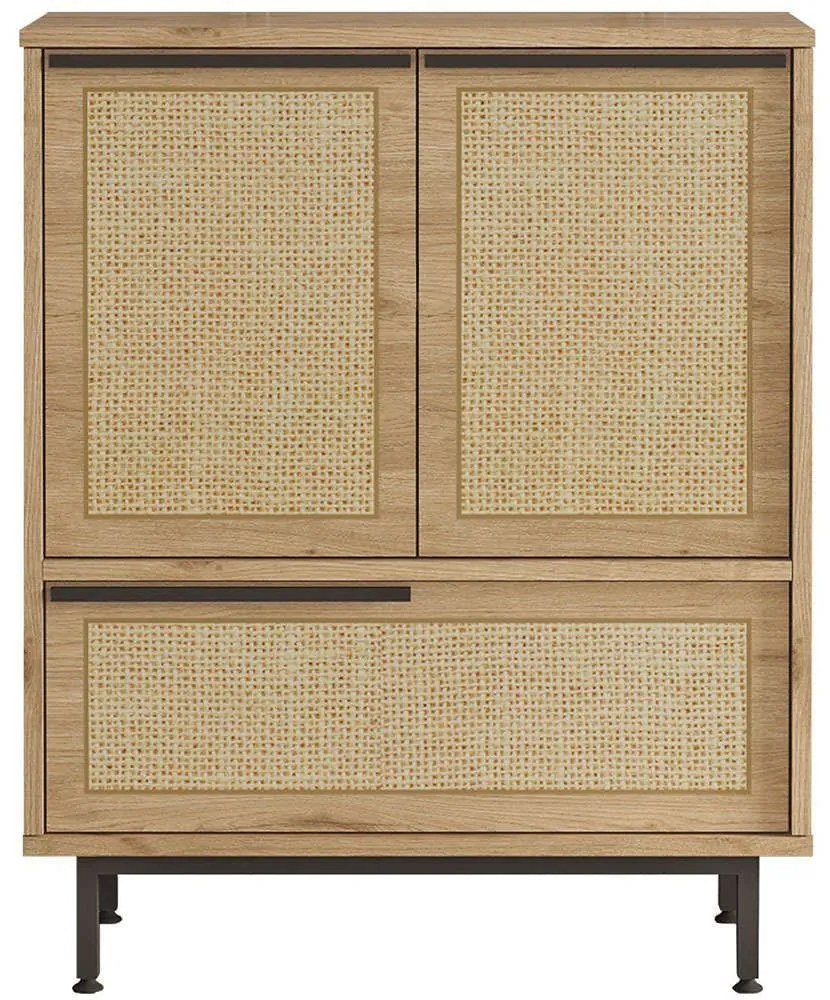Παπουτσοθήκη 956LCS3461 74,8x35,5x90,4cm Oak Μοριοσανίδα, Μέταλλο