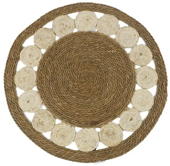 Χαλί Opronzo Inart Φυσικό Σχοινί Φ100X2 εκ 313-000016-313-000016-Καφέ 313-000016