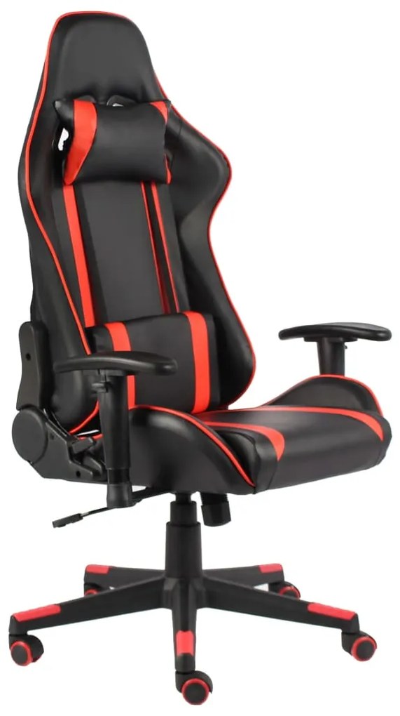 Καρέκλα Gaming Περιστρεφόμενη Κόκκινη από PVC