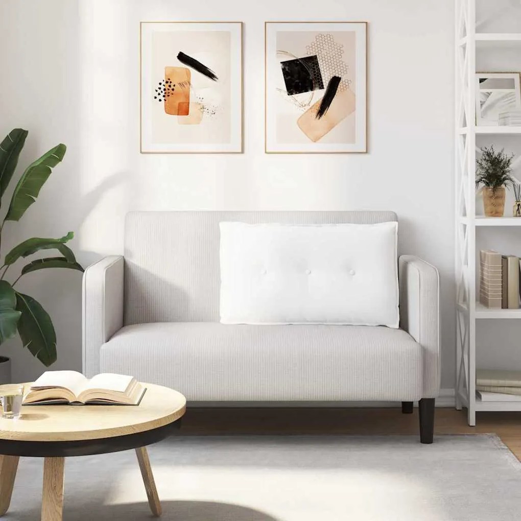 vidaXL Μαξιλάρι Πλάτης Λευκό 80 x 19 x 50 εκ ύφασμα