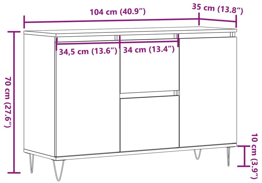 ΜΠΟΥΦΕΣ ΔΡΥΣ ΤΕΧΝΙΤΗΣ 104 X 35 X 70 ΕΚ. ΑΠΟ ΕΠΕΞΕΡΓΑΣΜΕΝΟ ΞΥΛΟ 857269