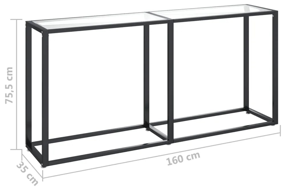 vidaXL Τραπέζι Κονσόλα Διαφανές 160 x 35 x 75,5 εκ. από Ψημένο Γυαλί