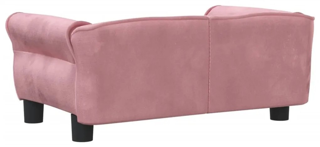 Κρεβάτι Σκύλου Ροζ 70 x 45 x 30 εκ. Βελούδινο - Ροζ