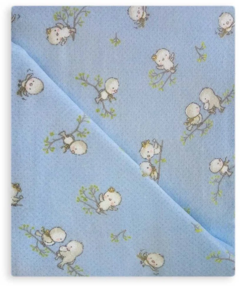 Φανελένια Παπλωματοθήκη Κούνιας (120x160) Dimcol Birds 14 Blue