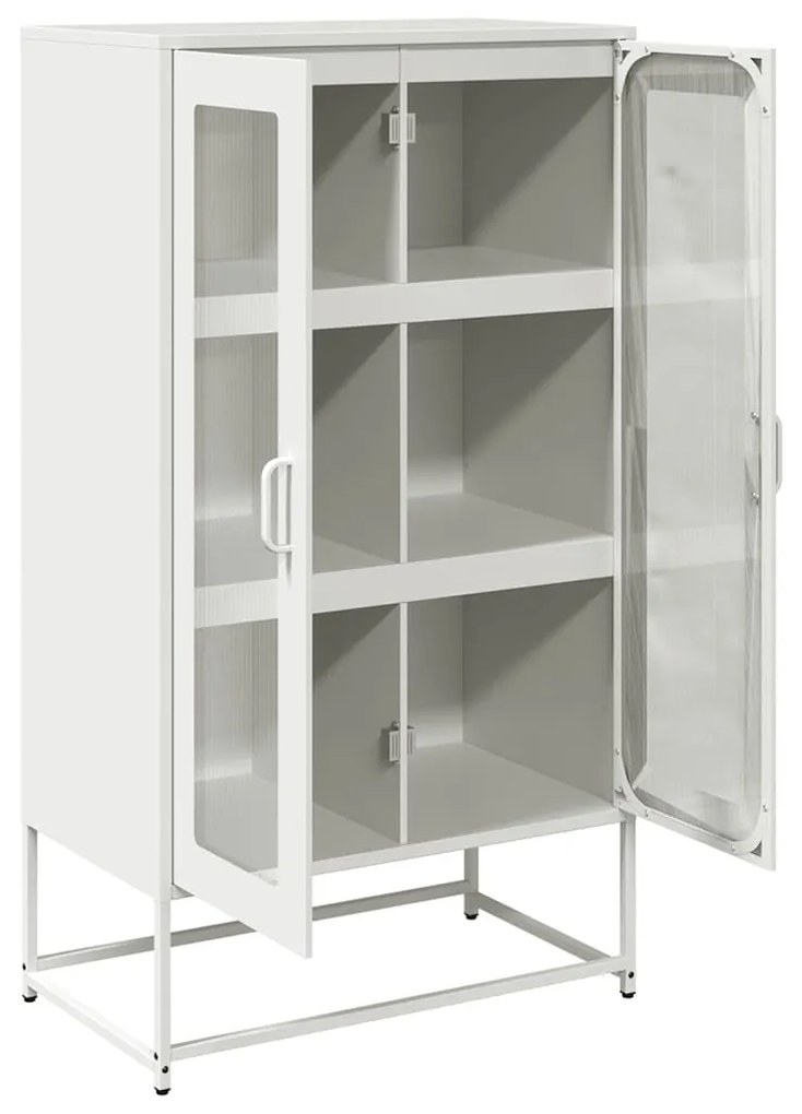 vidaXL Highboard Λευκό 68x39x123 cm Ατσάλι