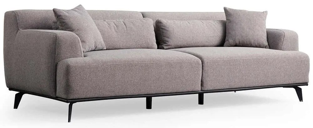 Καναπές Τριθέσιος Jaguar 560ARE1546 240x100x75cm Brown-Grey