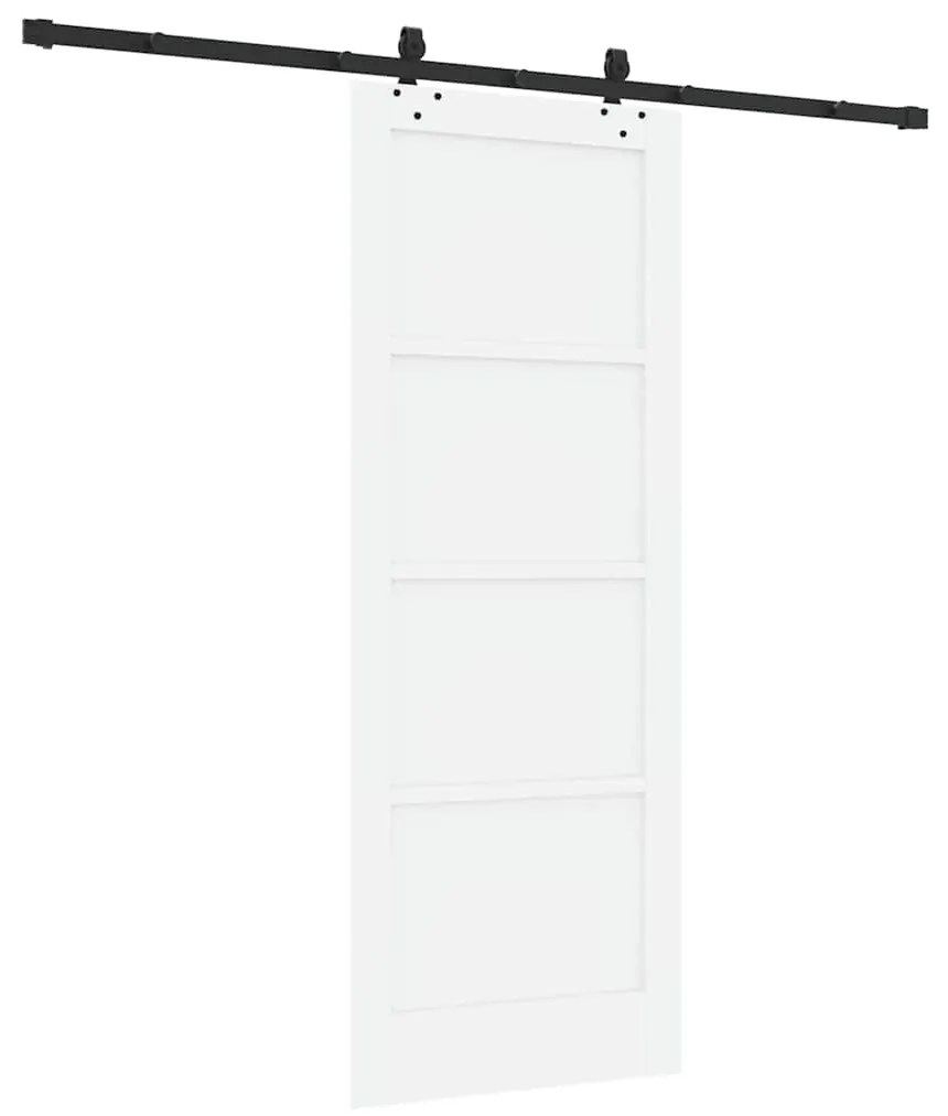 vidaXL Σετ Συρόμενης Πόρτας ORKDAL Λευκό και μαύρο 78 x 202 εκ.