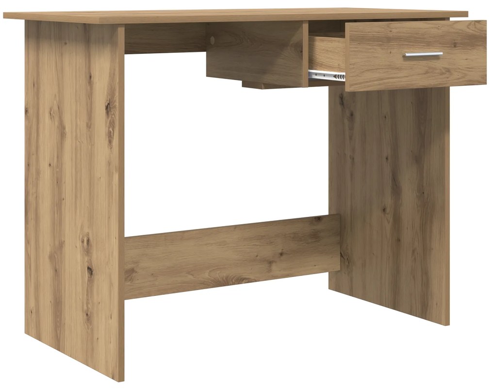 vidaXL Γραφείο artisan δρυς 100 x 50 x 76 εκ. Επεξεργασμένο ξύλο