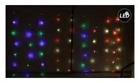 Λαμπάκια Κουρτίνα 200 LED RGB 3,6W Διάφανο ΙΡ 44 2x2m Control 27-00398 Panagoulas 27-00398 Διάφανο